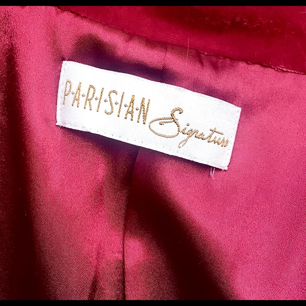 Vintage 1930s Red Silk Velvet Jacket Womens Small - Picture 11 of 12